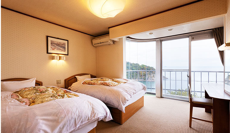 二間和洋室[角部屋・ベッド]2 Rooms Japanese-Western-Style